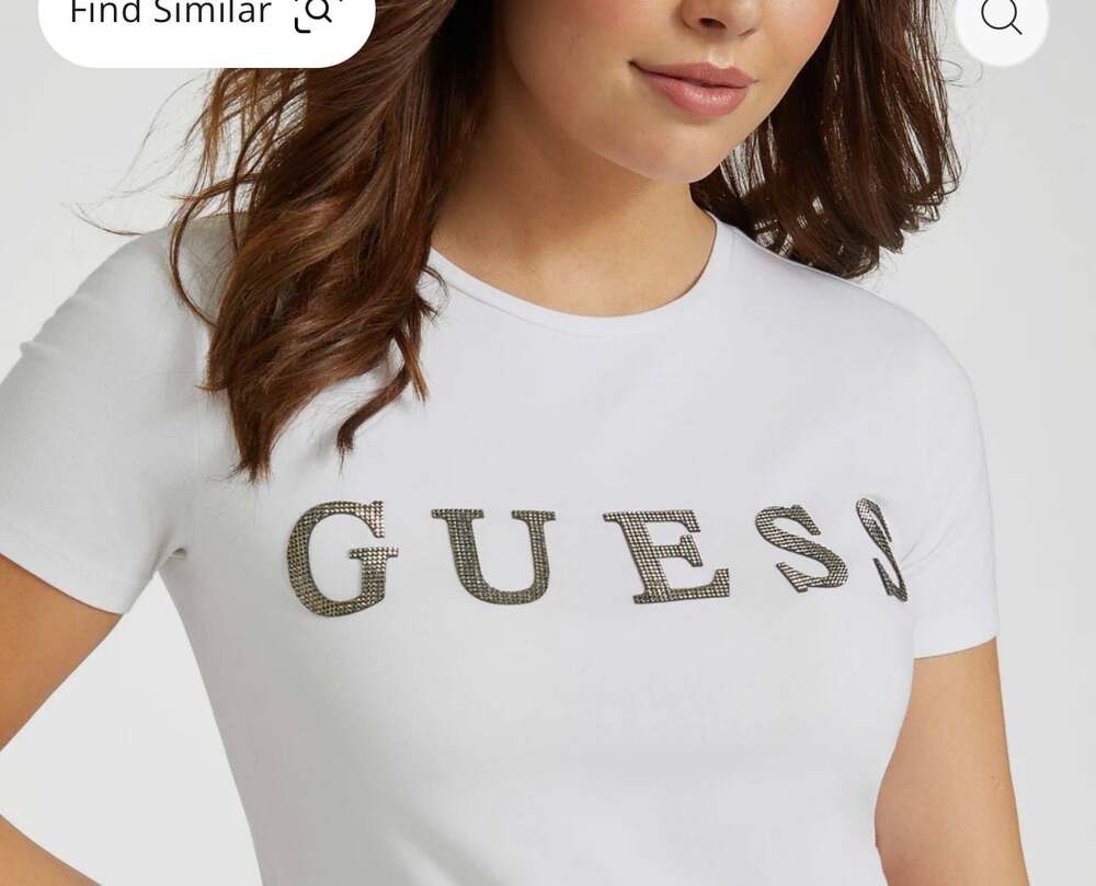 Guess Factory Pepper Rhinestone Logo Tee - Picture 2 of 7
